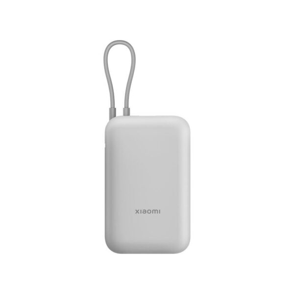 Портативный внешний аккумулятор Xiaomi Power Bank 20000mAh (Integrated Cable) GL Light Gray — изображение 2